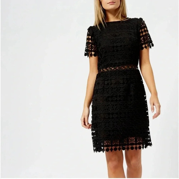 Michael Kors geometric floral lace dress size 0 - Picture 3 of 16